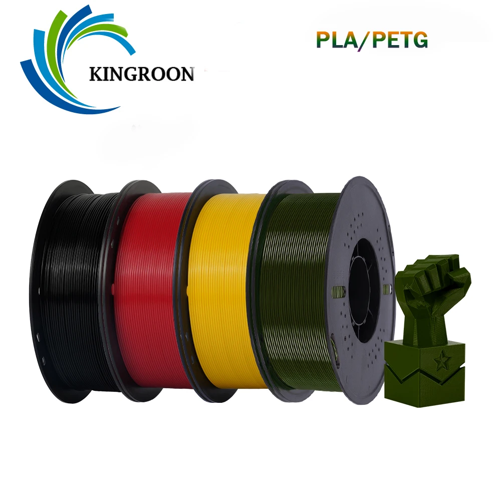 KINGROON 5KG PLA Filaments 1.75mm PETG 3D Filament 100% Filament Lines UP Neatly 3d Printing Materials Vacuum Packing Wholesale