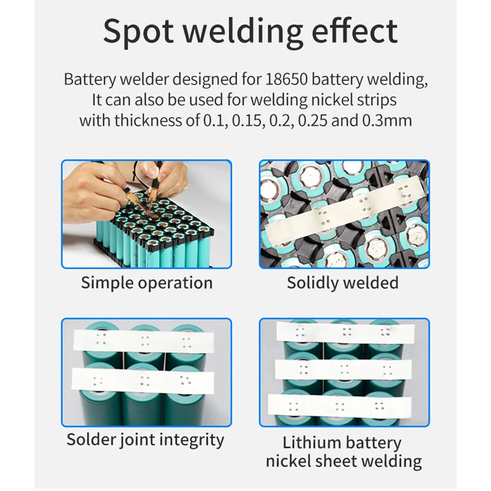 Soudeuse par points domestique portable, batterie au lithium 18650, kit de bricolage, prise UE