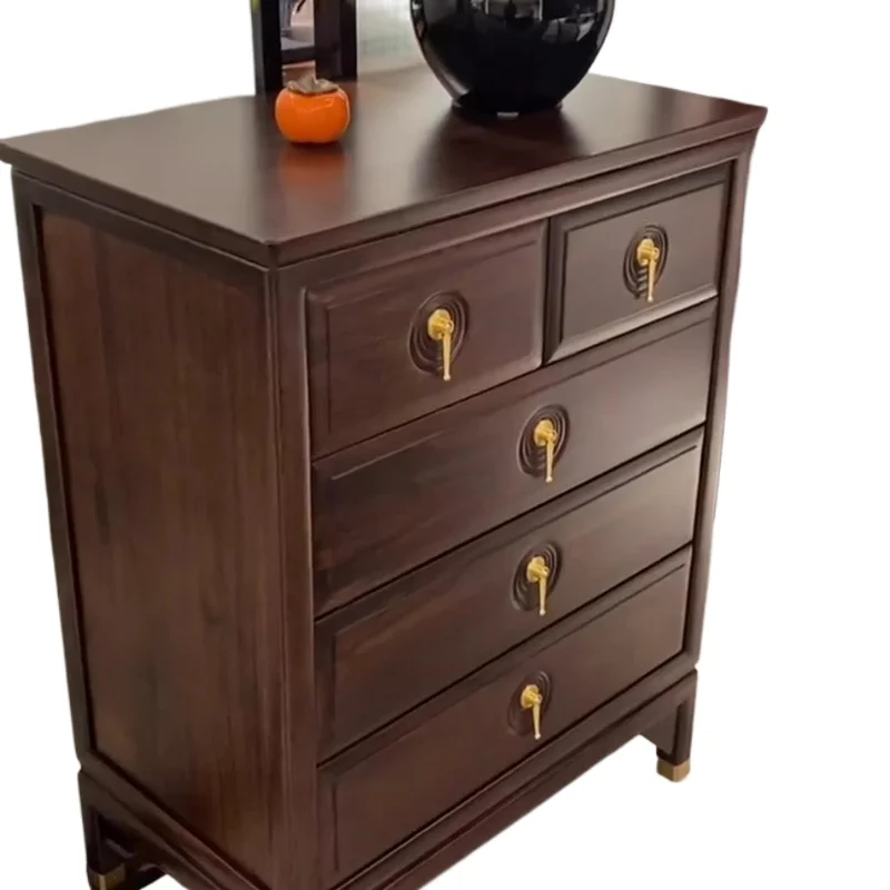 

New Chinese style wardrobe, storage cabinet, bedroom, modern and simple four to five barrel cabinet, living room, solid wood