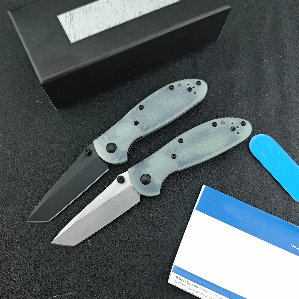 BM 577 Mini-Griptilian Tanto Folding Pocket Knife D2 Blade G10 Handles Outdoor Camping Fruit Knives Hunting Tactical EDC Tools