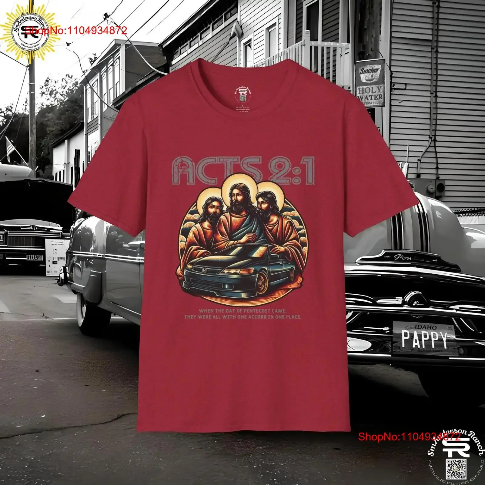 

Pentecost One Accord Acts 2 1, библейский стих SR, традиционная католическая христианская религиозная футболка, винтажная мытая универсальная футболка