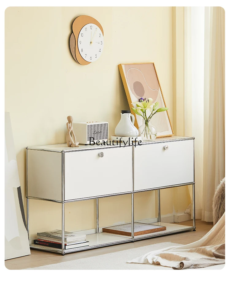 

Module Combination Sideboard Cabinet Middle-Ancient Stainless Steel Storage Side Cabinet