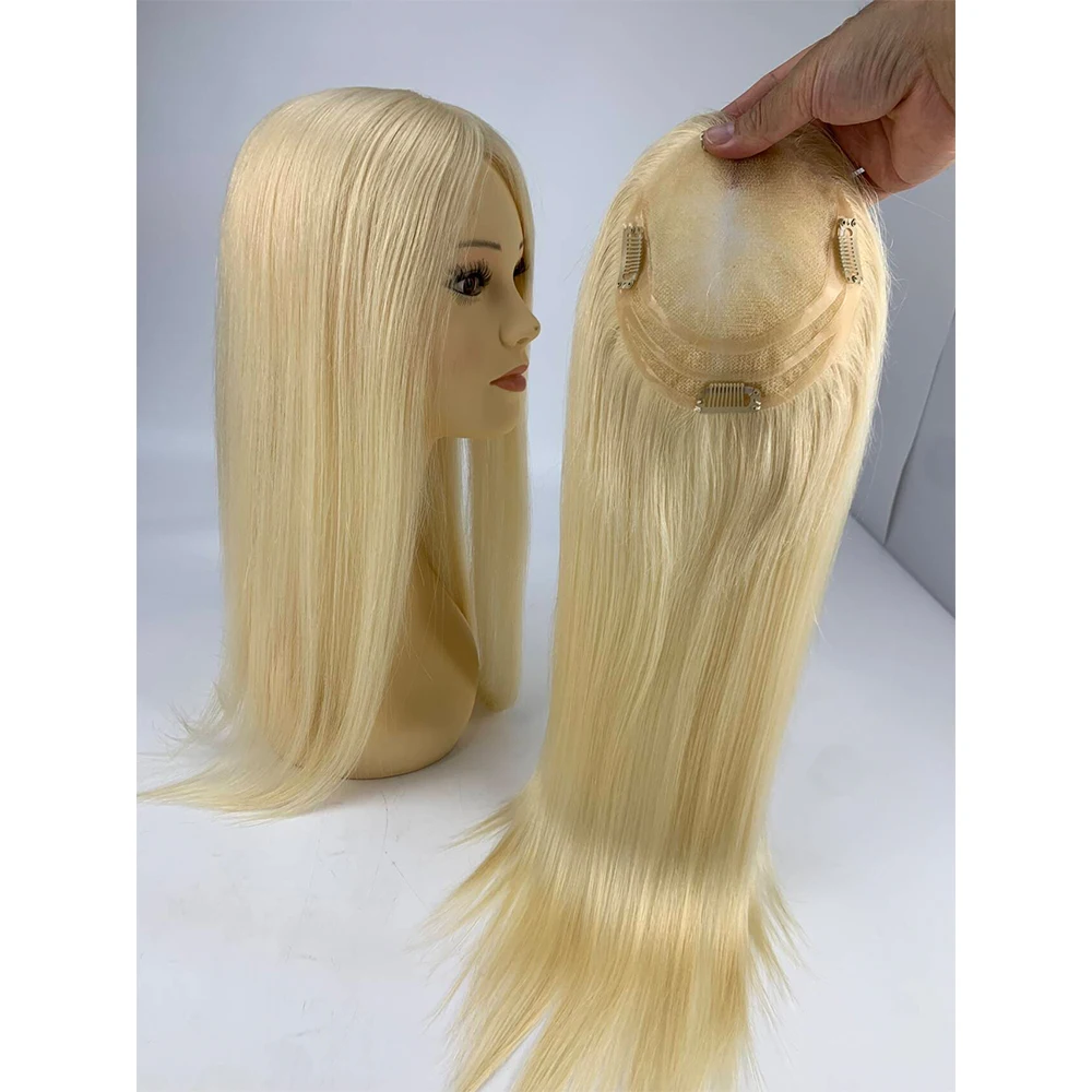 Blonde Color #613 Russian Hair Mono Hair Toupee High Quality 16