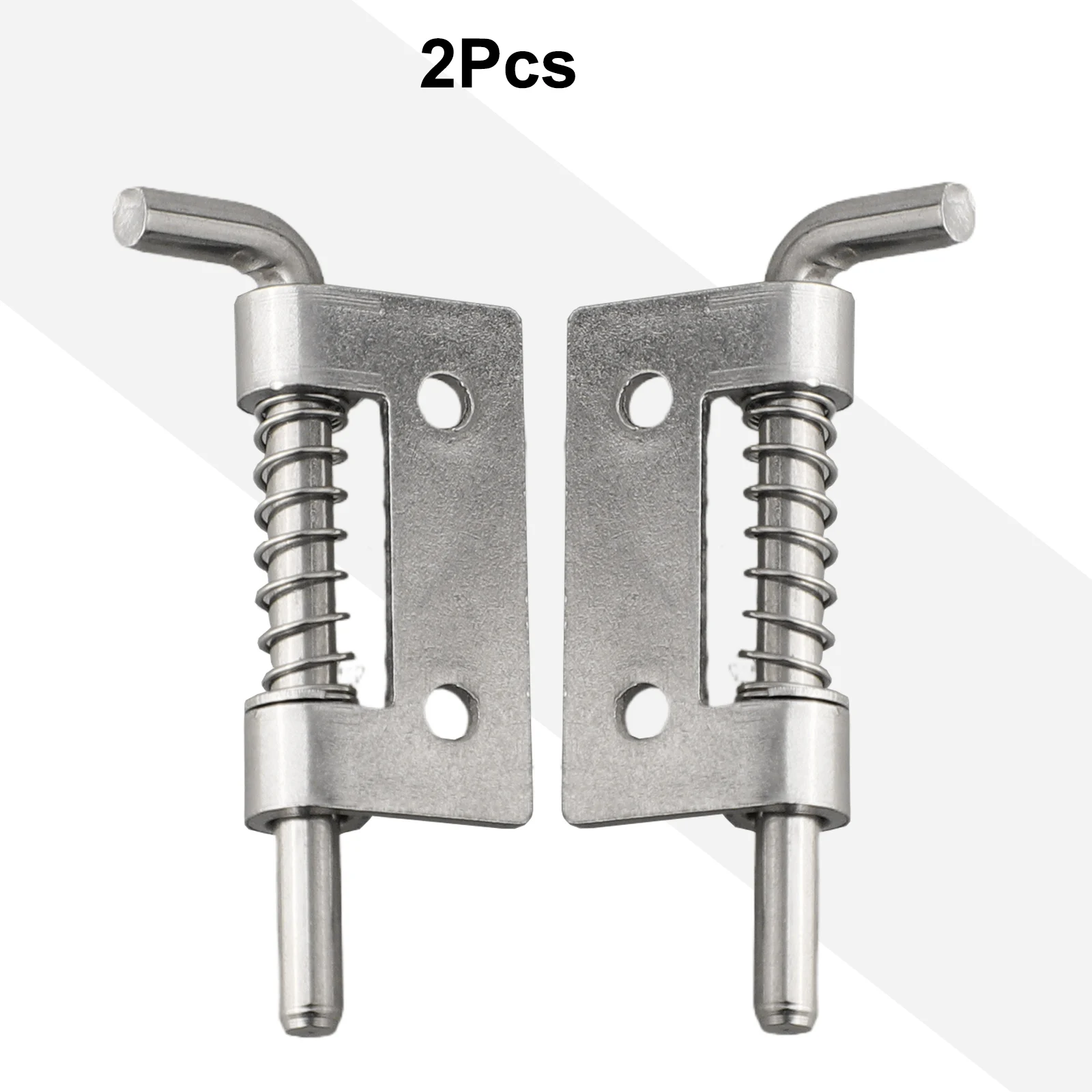 2pcs Spring Loaded Latches 304 Stainless Steel Security Bolt Latch Hasp Staple Gate Safety Lock Latch Door Cabinet Hinges