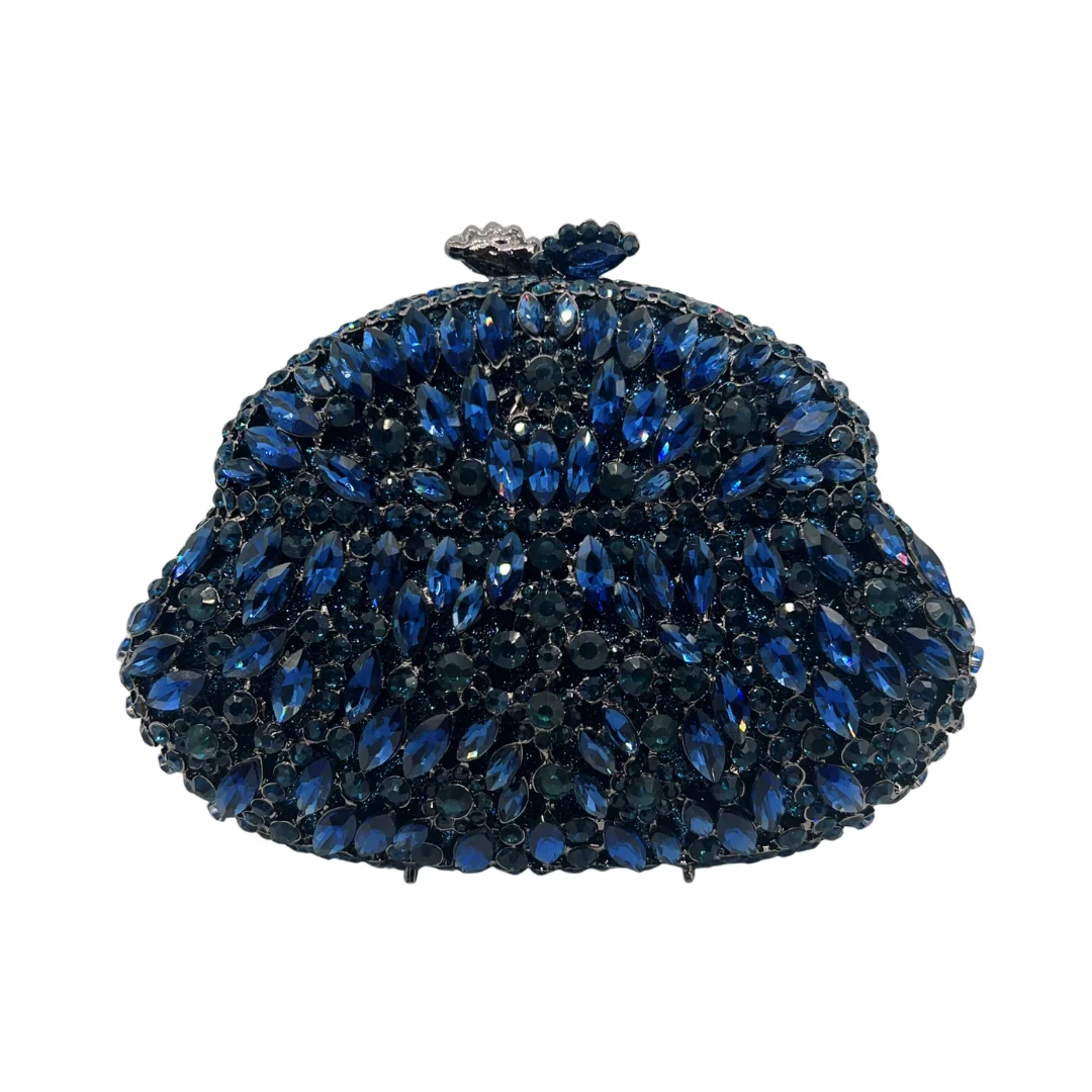 Blue Shell Clutch, Iridescent Mother-of-Pearl Evening Bag for Women. OEM Custom Oceanic Purse, Low MOQ Wholesale from Factory Di
