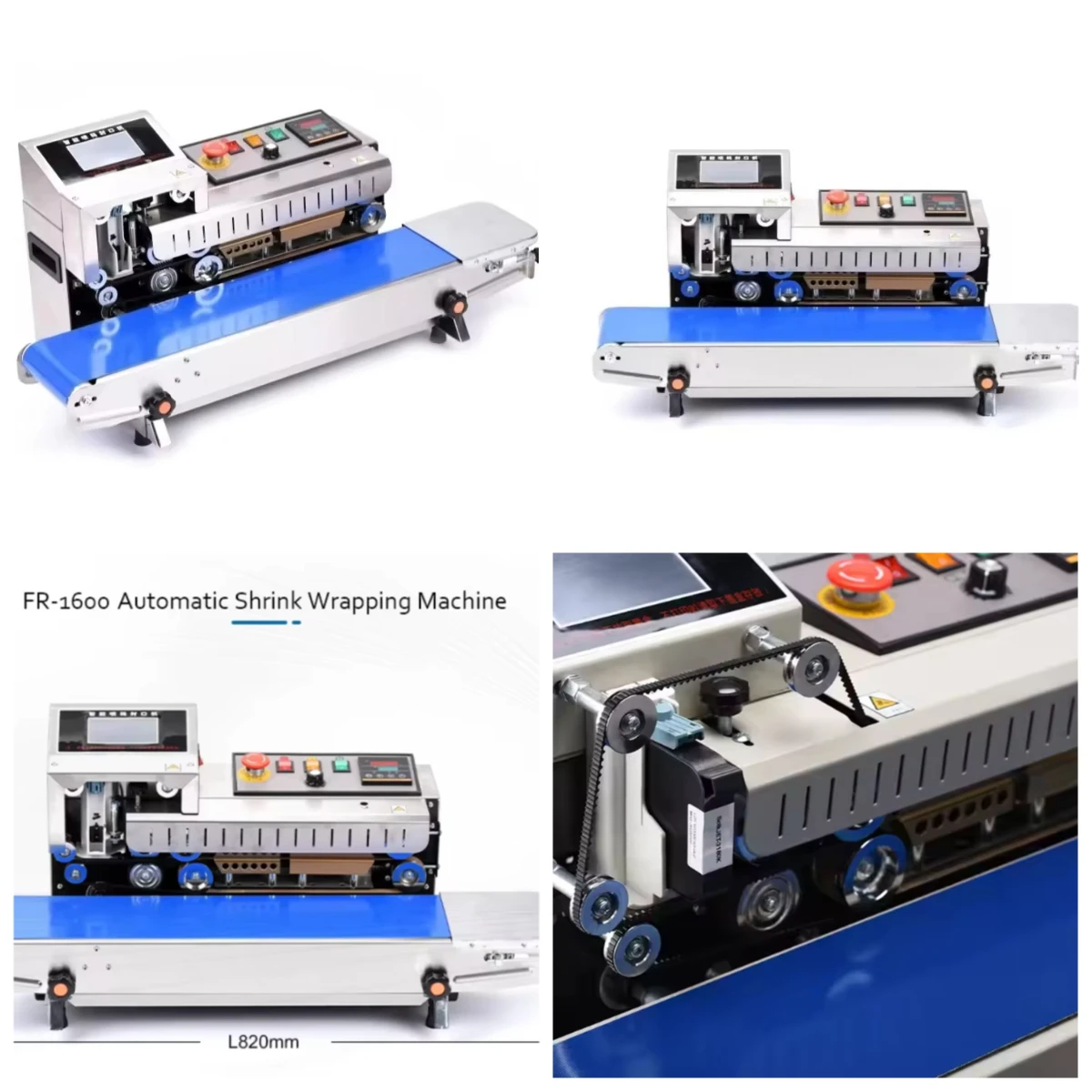 

STLZhuoyu FR1600 Automatic Inkjet Continuous Sealing Machine Small Business Date Printing Conveyor Belt Sealing Machine