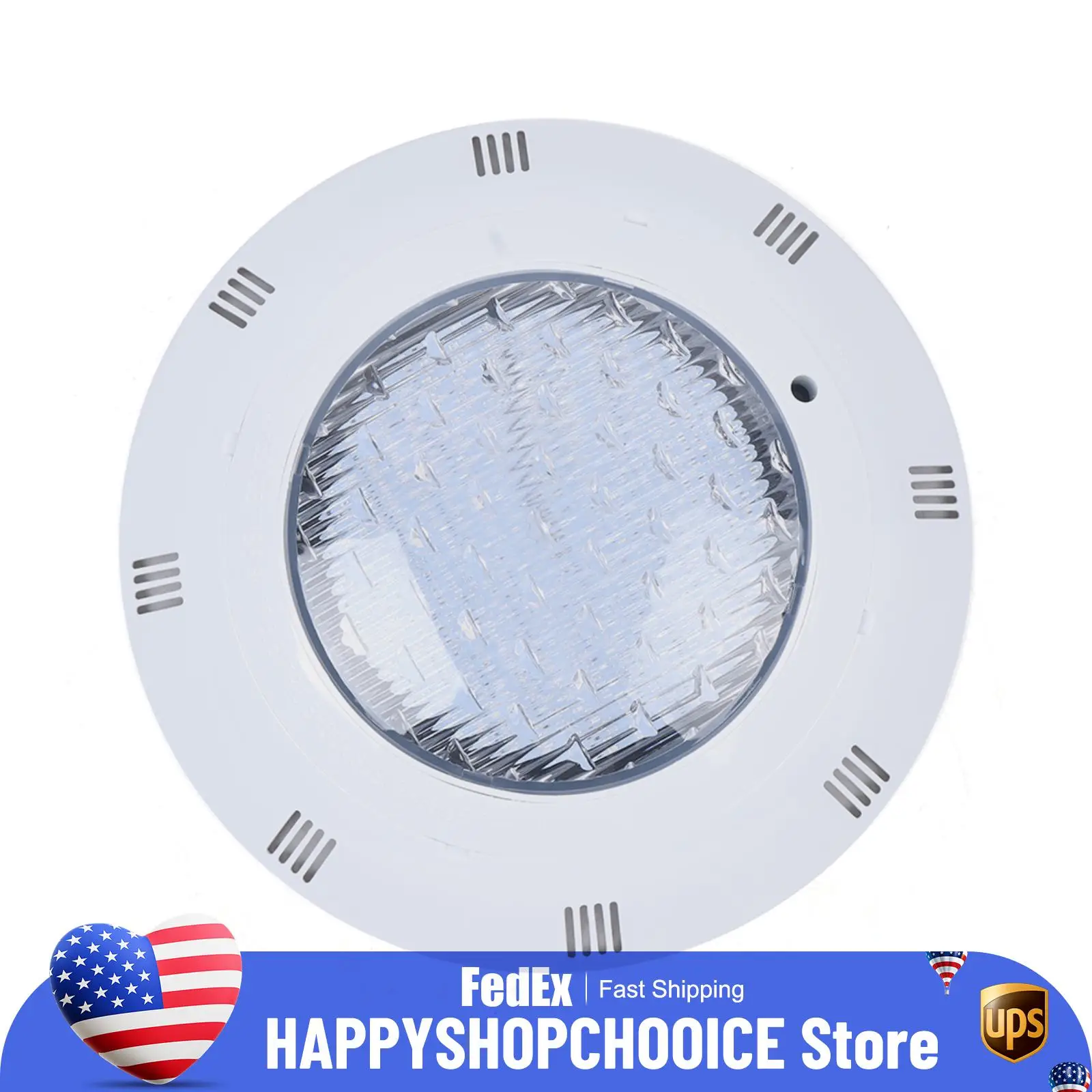 Lumière de piscine LED, éclairage de grande surface, lentille PC, plusieurs couleurs de lumière pour piscines, piscines de caractéristiques d'eau, parcs aquatiques 25W