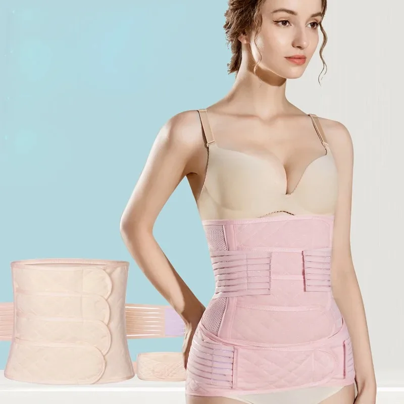 Cinturón de vendaje elástico alto para mujeres embarazadas, banda abdominal transpirable, ajuste de cintura posparto, talla grande