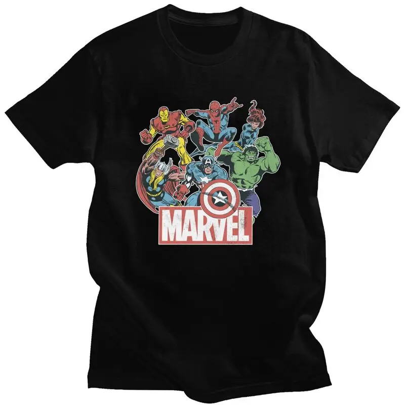 Hulk Classic Avengers T Shirt Men Cotton Tshirt Fashion Tee Tops Short Sleeves T-shirts Vintage Slim Fit Apparel Unisex Tops