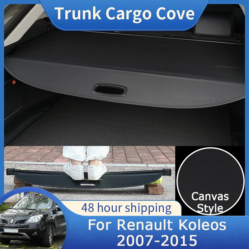 For Renault Koleos HY Samsung QM5 2007~2015 Rear Trunk Cargo Cover Shield Shade Privacy Security Retractable Luggage Curtain