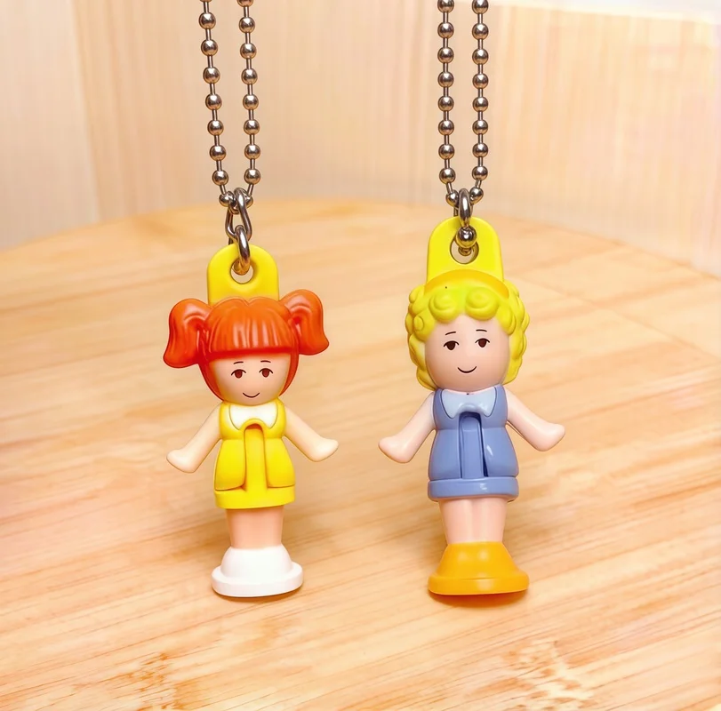 Llavero Colgante Polly Pocket Vintage, Micro Juego de Colección, Juguete para Mujer, Accesorio de Moda para Mochila, Chaqueta, Sombrero