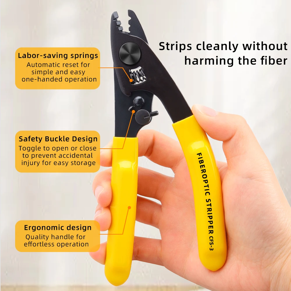 SAIVXIAN CFS-3 Three-port CFS-2 Fiber Optical Stripper Pliers Wire Strippers for FTTH Tools Optic Stripping Plier Tool