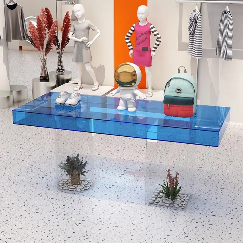 

Acrylic Nakashimadai Clothing Store Display Cabinet Internet celebrity running water table table Product display customization