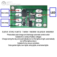 1/5Pcs Solar Panel Battery Charger Board Auto Night Light LED Lamp Control Switch Battery Charger Charging Controller Module