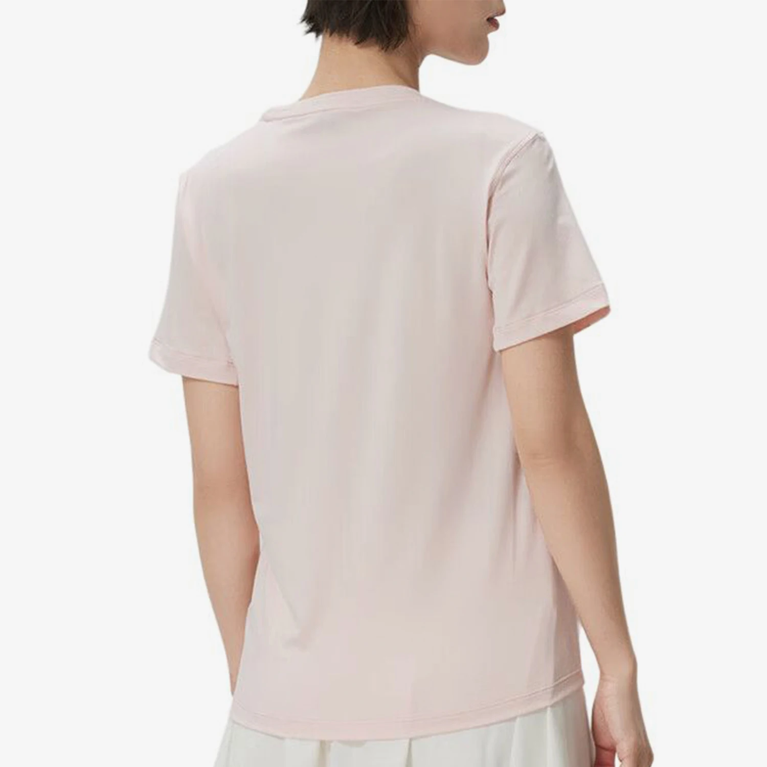 Adidas genuine new women's light pink running training simple short sleeved T-shirt KU8738
