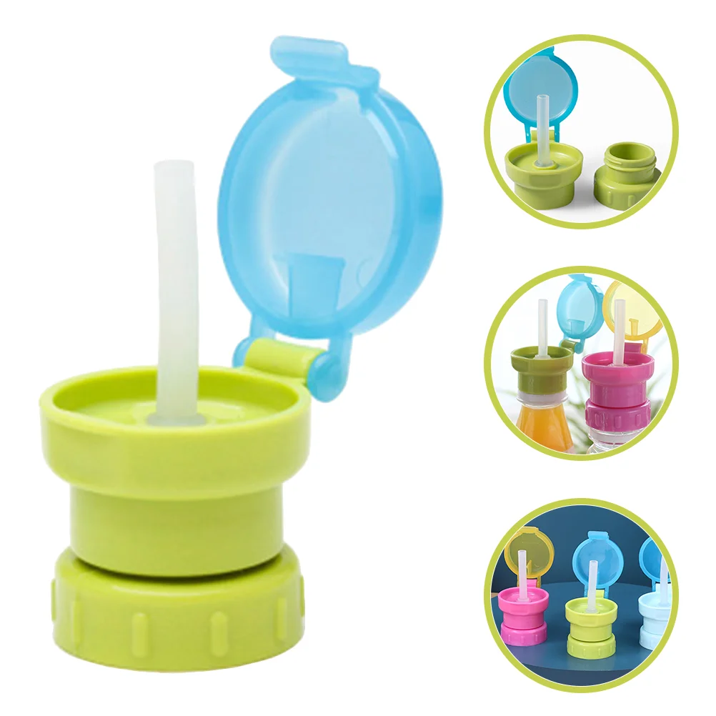 Water Bottle for Kids Waterbottle Spill Free Top Conversion Beverage Lid Portable Proof Caps Baby Cover with Straw Child