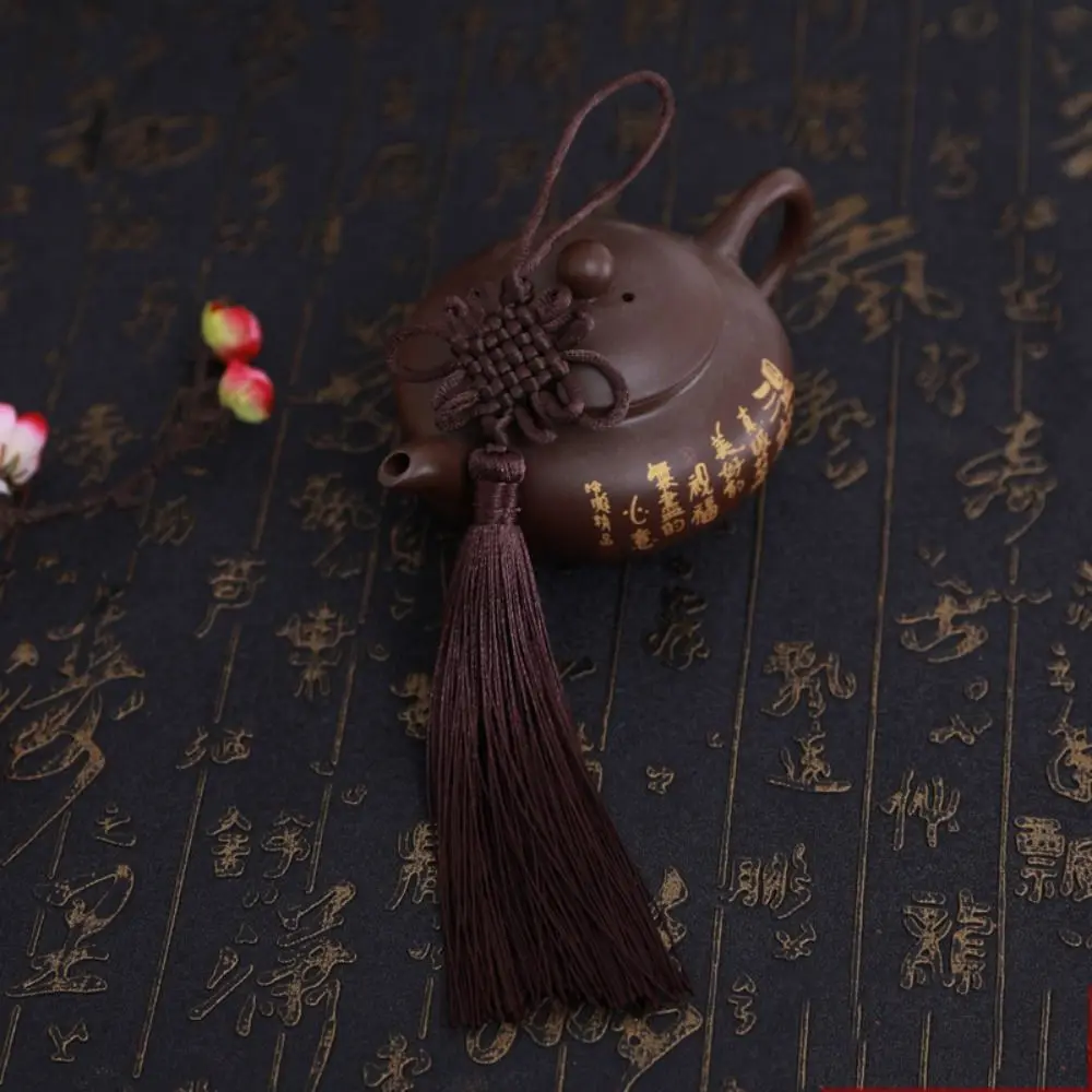 Small Size Chinese Knot Tassel Traditional Chinese Style Handmade Chinese Knot Pendant DIY Polyester Gift Box Pendant Home Decor