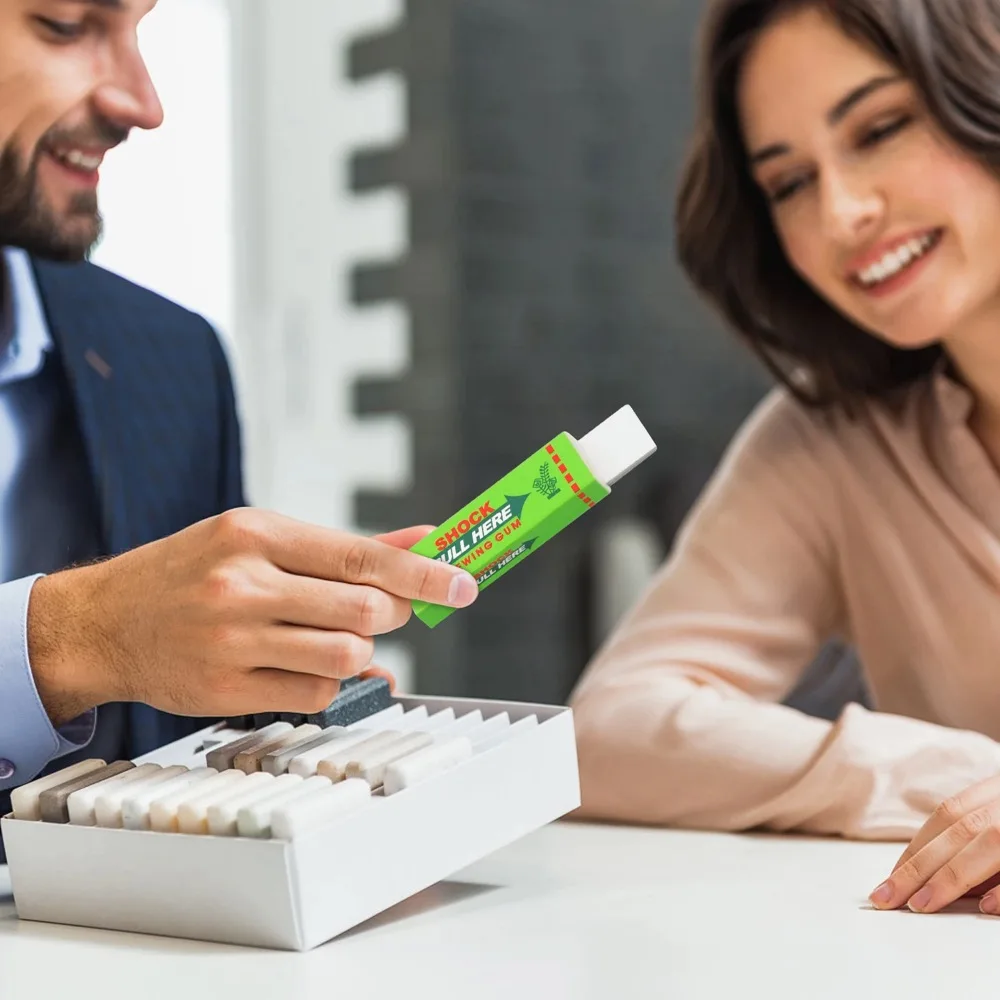 صدمة كهربائية نكتة العلكة سحب رئيس صدمة لعبة هدية أداة المزحة خدعة الكمامة مضحك رائع صدمة كهربائية العلكة