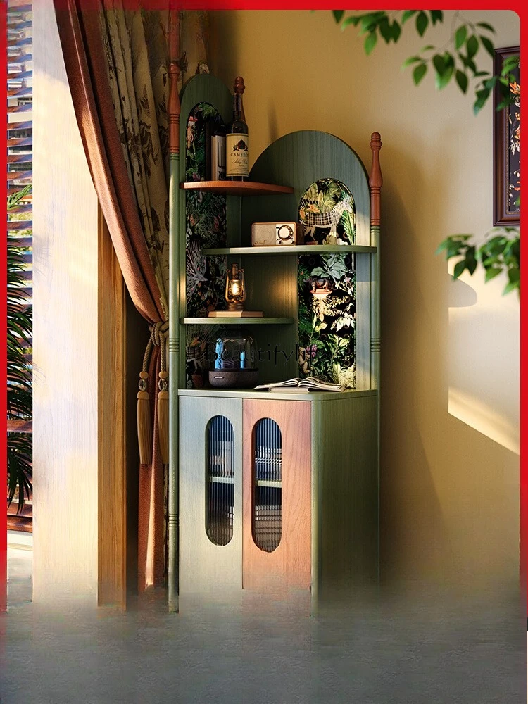 

French antique style living room against the wall cabinet high-end locker