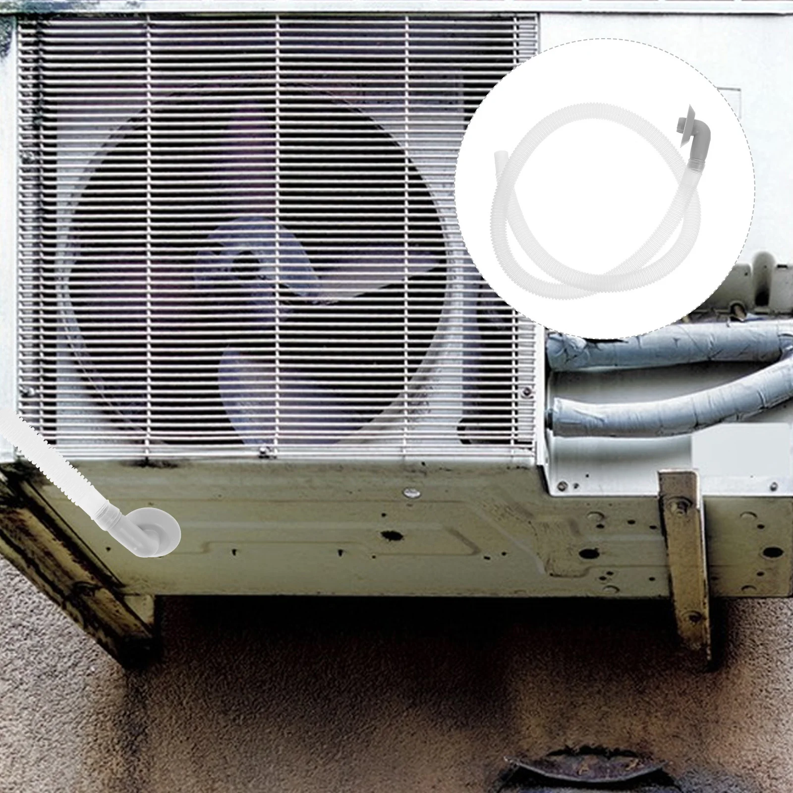 

1Set Condensate Drain Hose Connector Elbow for Air Conditioner Weather Resistant Strong Seal Fitting to Prevent Leakage Drainage