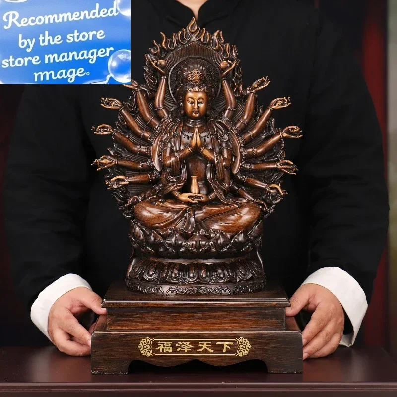 

Ffeng Shui Bodhisattva Ornaments Attract Wealth Thousand-handed Goddess of Mercy Statue Craft Home Decor Office Gift