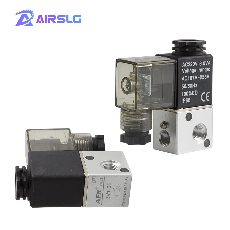 1 Pcs 3V1-06 2 Position 3 Way 2 Position 1/8inch BSP Normally Closed Pneumatic Electric Ball Valve DC 12V 24V AC 110V 220V