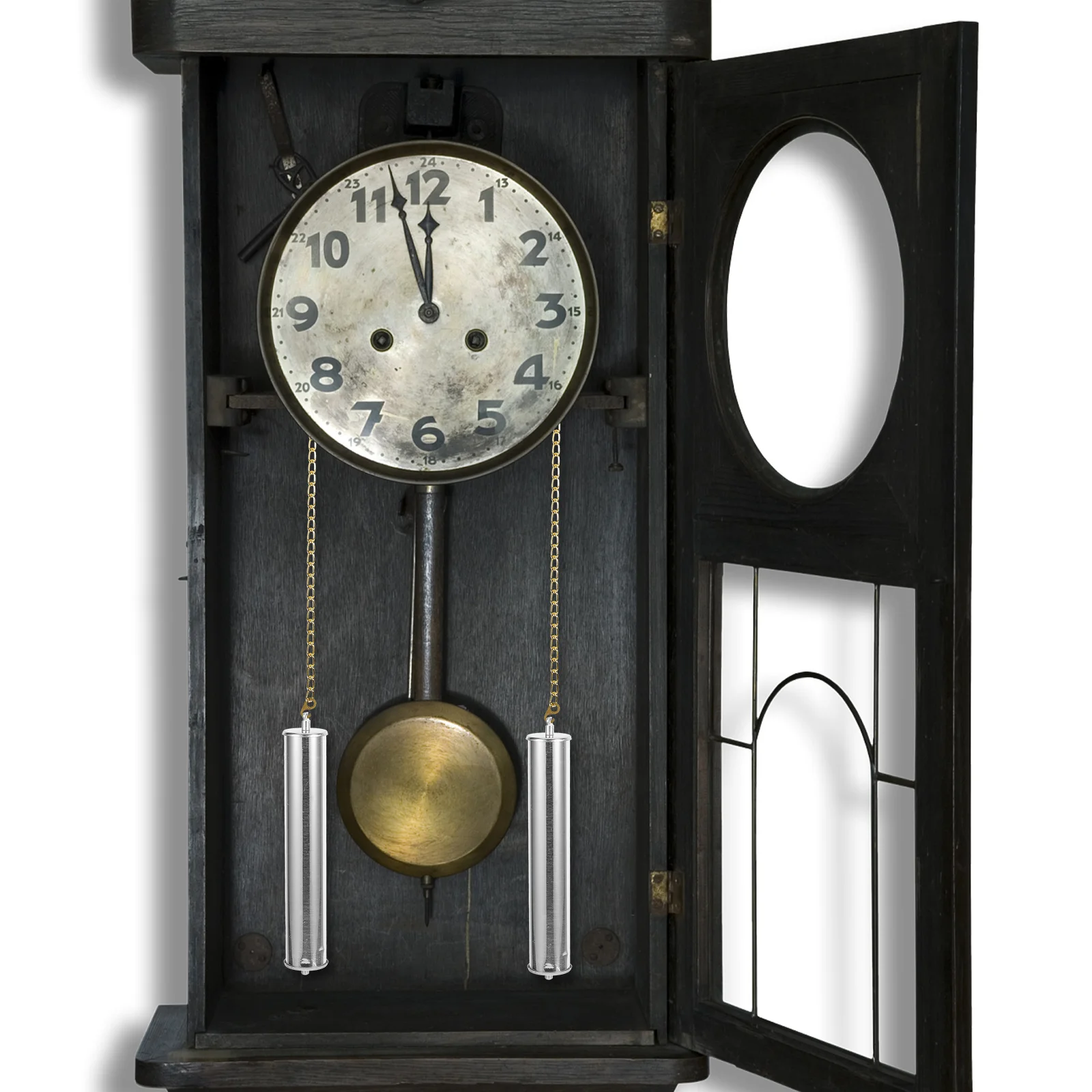 

1 set 1 Set Of Iron Floor Weight Decor Heavy Duty Replacement Chain For Wall Clock Grandfather Clock Part Home Office Supply