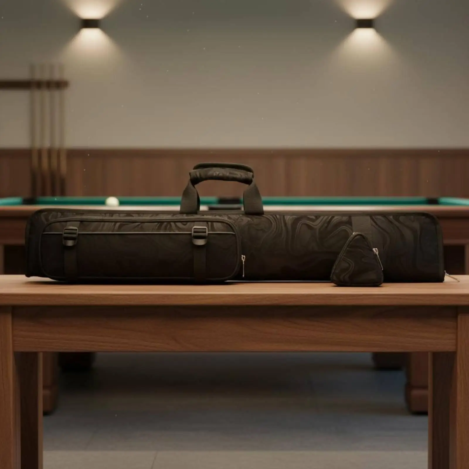 Billiard Cue Storage Case Practical PU Billiard Cue Bag Pool Stick Protective Cover for Club Events view 3
