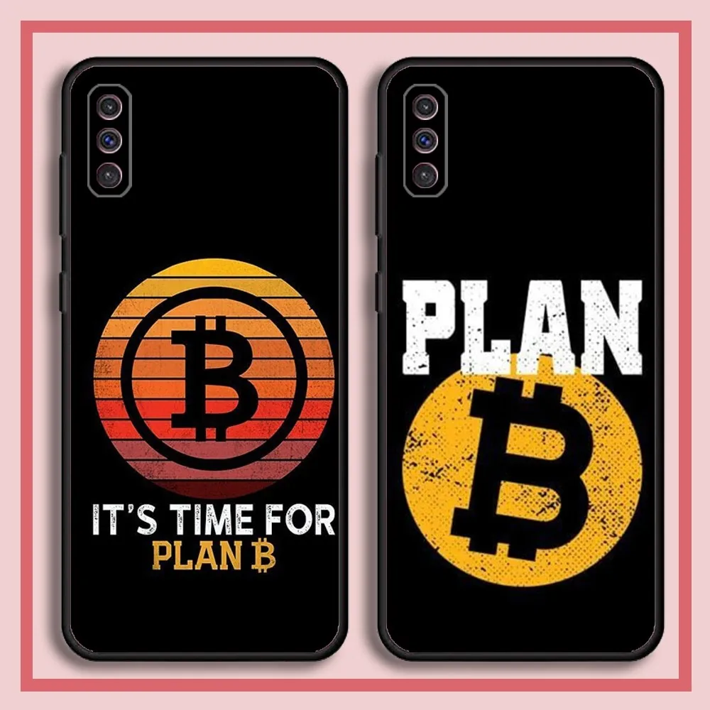 Bitcoin Plan B Phone Case For Samsung S23,23,22,30,21,10,9,Note20 Ultra,Lite,Ultra,5G,Plus,FE,Black Soft Case