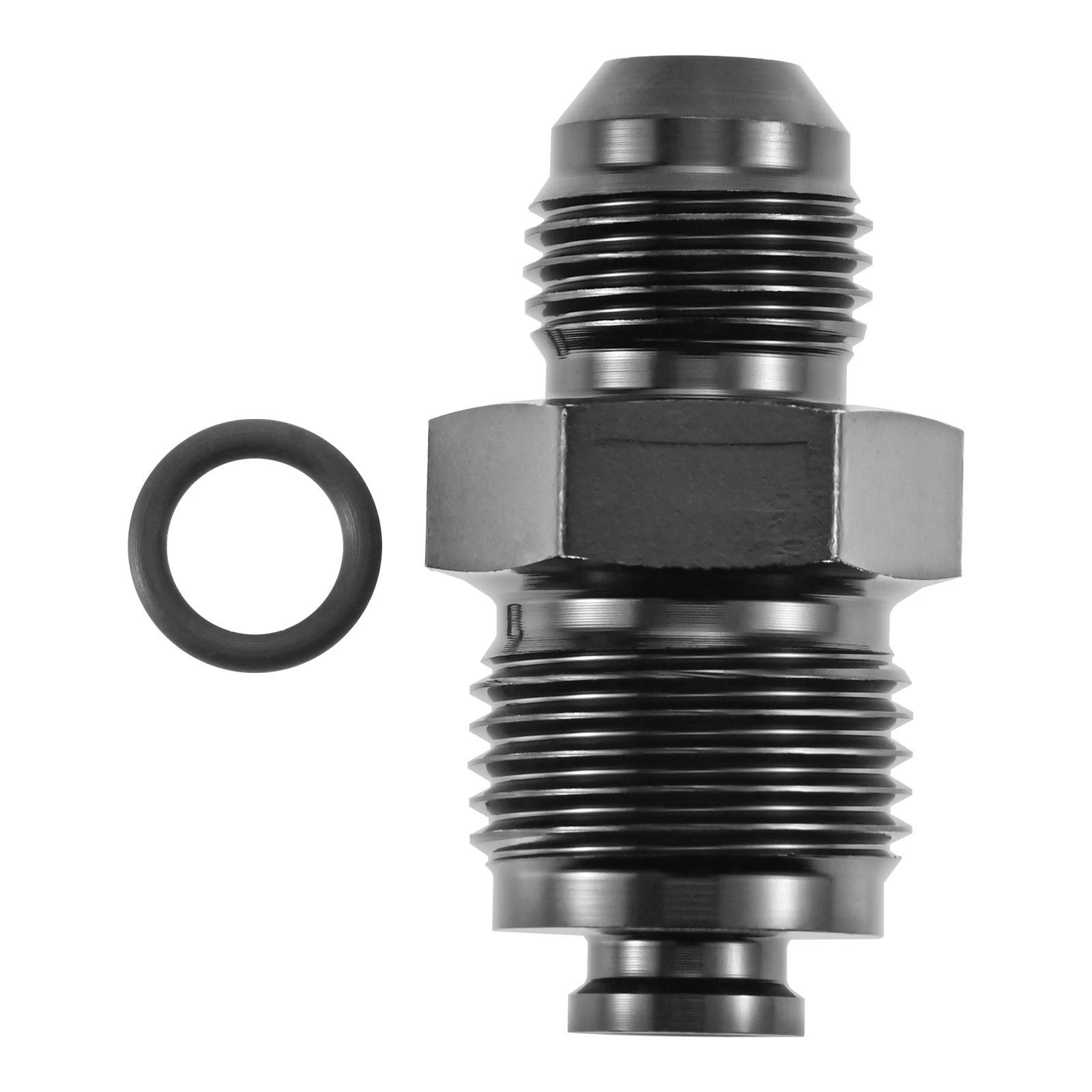 6AN męski kielich do M14x1,5 M16x1,5 M18x1,5 O-ring uszczelniający wysokociśnieniowy adapter wspomagania układu kierowniczego złącze aluminiowe czarne 1 szt.
