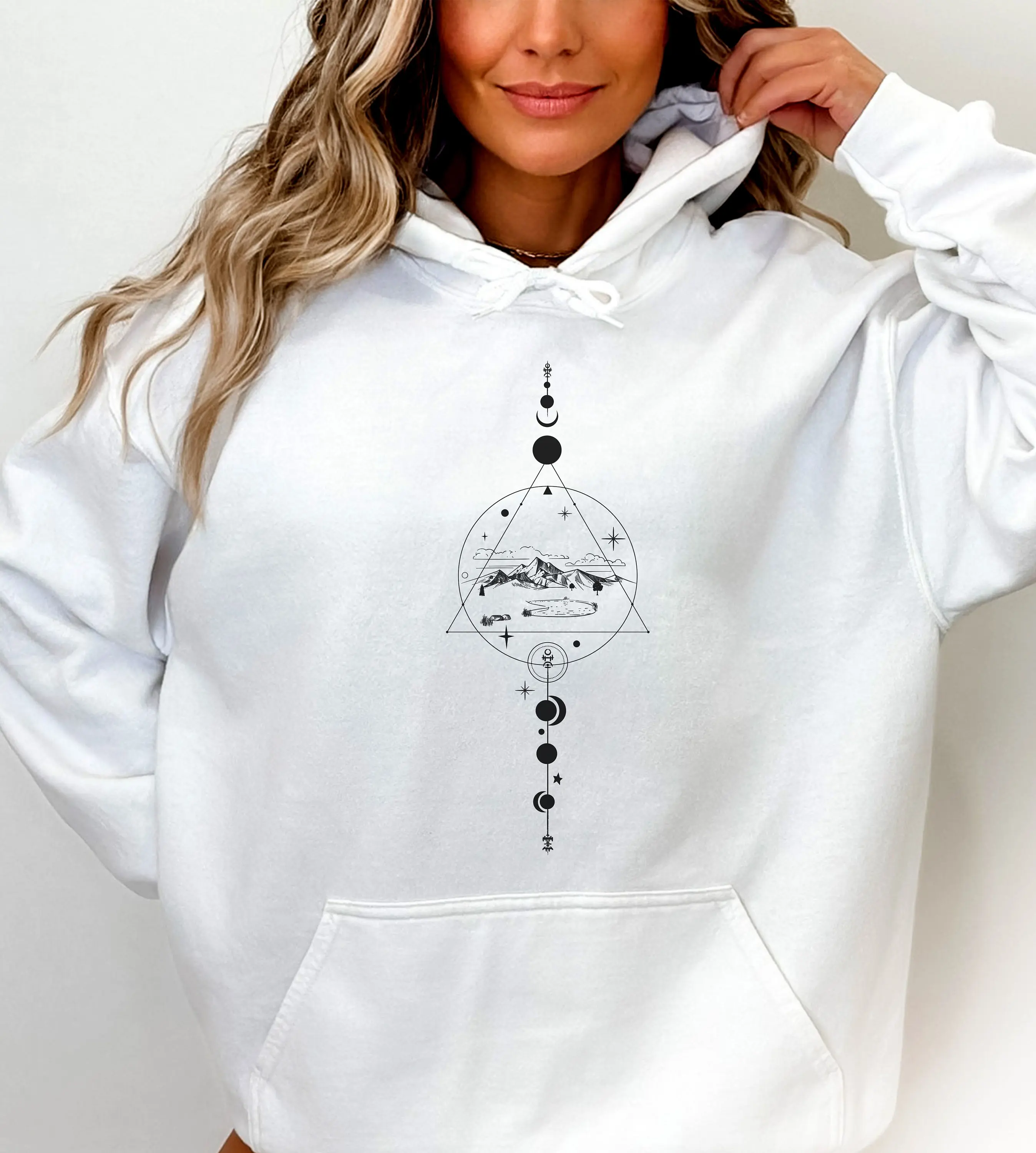 

Mystic Astronomy Celestial Moon Hoodie Sweatshirt Women Long Sleeve Sweatshirt Pullover Tops Fashion Autumn Winter Clothing