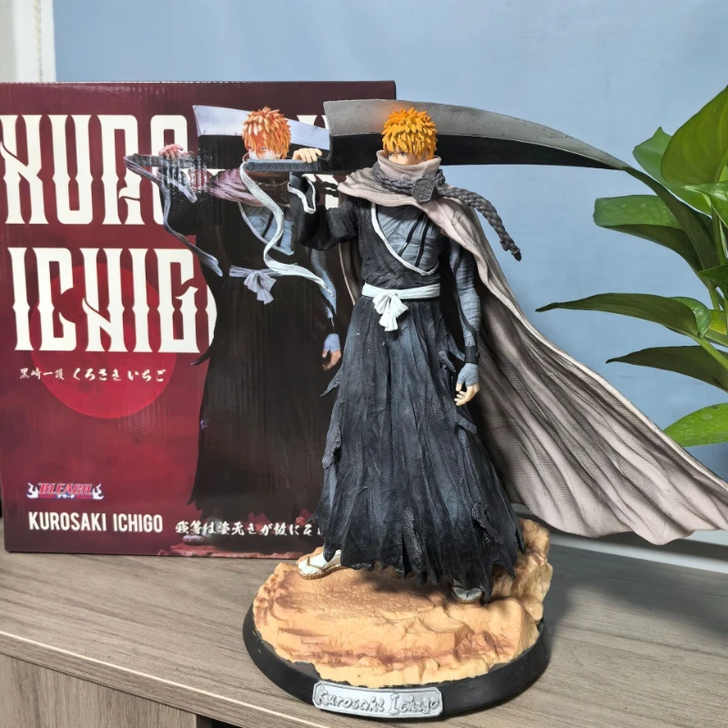 Figura de Anime Bleach de 33 cm, Figura de Acción de Kurosaki Ichigo, Estatua de PVC, Adorno de Escritorio, Modelo Coleccionable, Juguetes, Regalos