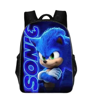만화 애니메이션 소닉 초중등 학교 가방, 어린이 배낭, 애니메이션 만화 학교 가방, Mochila 42cm