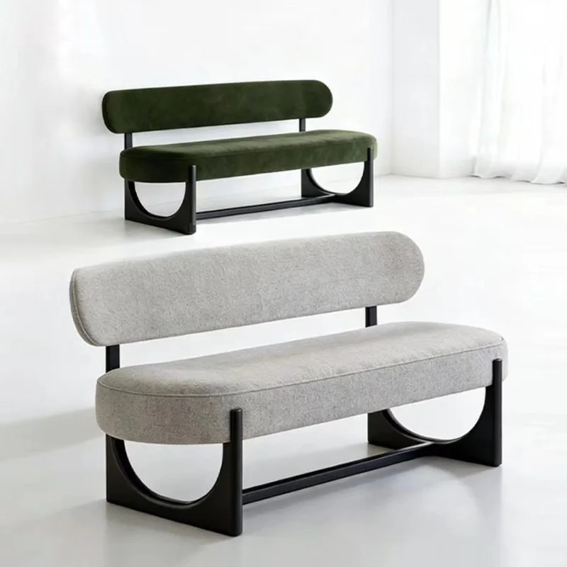 Sofa Bench Home Living Room Meeting Stool Backrest Leisure Chair Home Dining Room Card Seat Sofa