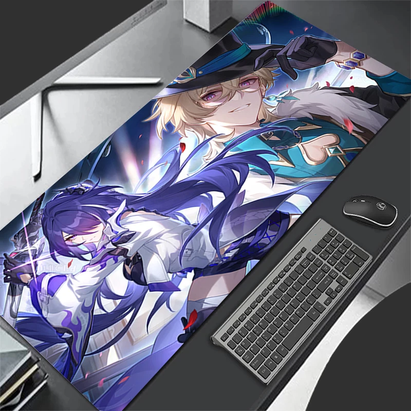 Computer Gaming Accessories Mousepad Office Mouse Pad H-honkai Star Rail Aventurine Keyboard Pad Desk Decoracion Anime Desk Mat
