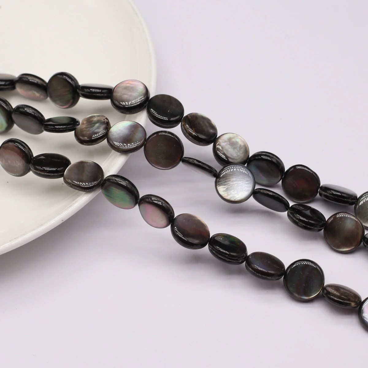 

10x10mm Big Black Round Shell Natural Freshwater Bead Exquisite Women Jewelry Making DIY Necklace Bracelet Earrings Accessory