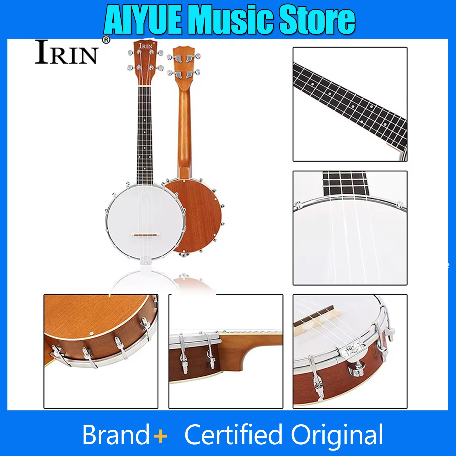 

﻿ IRIN 4/5/6 Strings Banjo Guitar Ukulele Concert Banjo Maple Neck Rosewood Fingerboard Banjo Plucked Musical Instrument