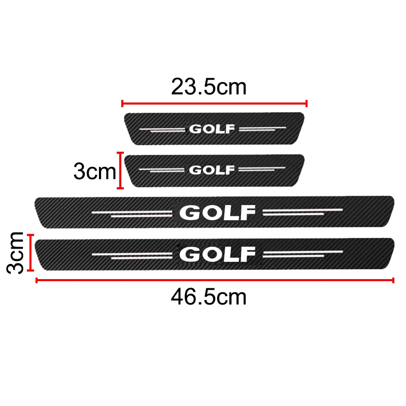 Carbon Fiber Car Door Edge Sill Protector Strip Sticker For VW Golf 4 5 6 7 MK7 MK6 MK5 MK4 MK3 MK2 Door Sill Decals Accessories