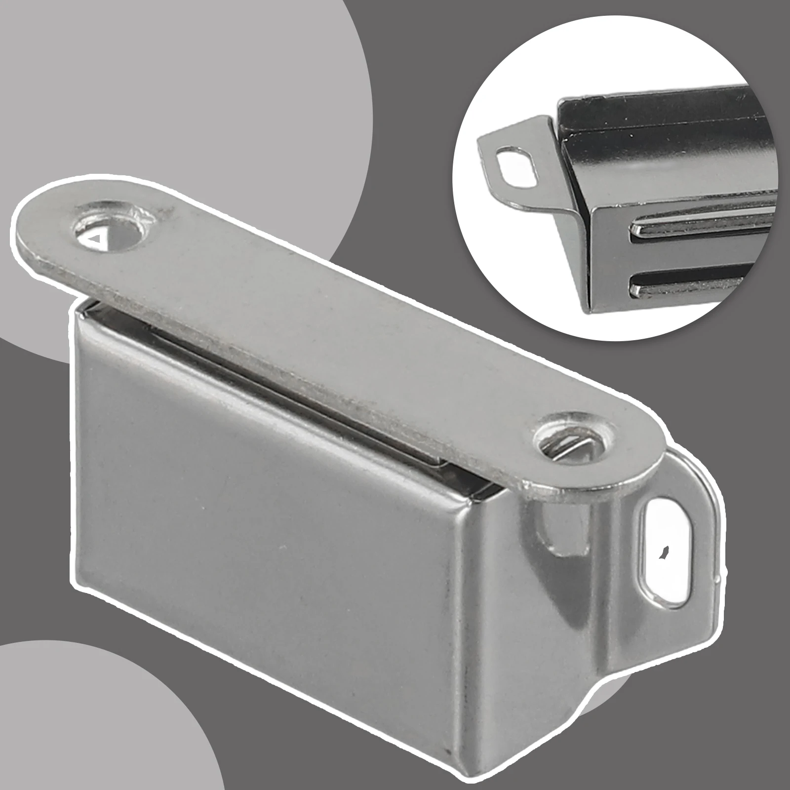 

Stopper Door Catch Convenient Magnetic Door Lock Catch for Cabinets with Stainless Steel Construction and Screws