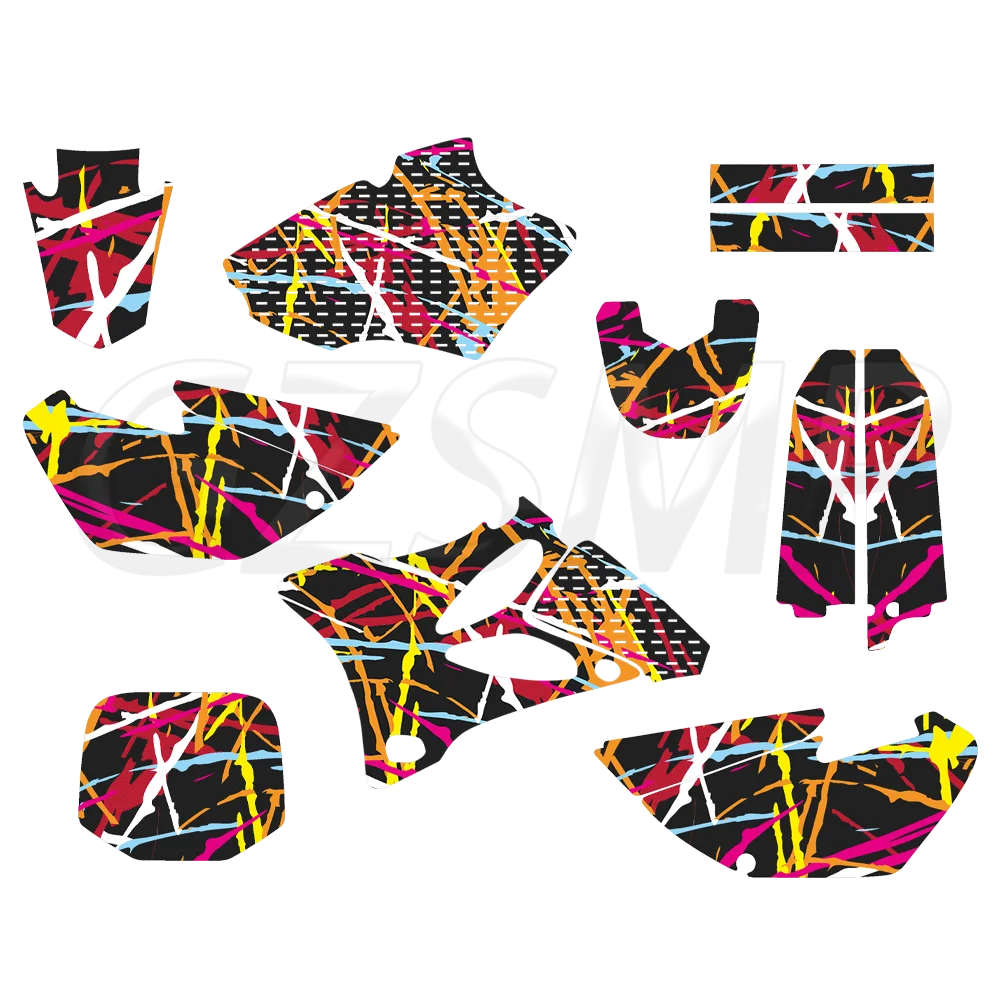 يصلح لياماها YZ85 YZ 85 2002- 2012 2013 2014 موتوكروس مجموعات الرسومات الشارات ملصقات ديكو خلفية #4