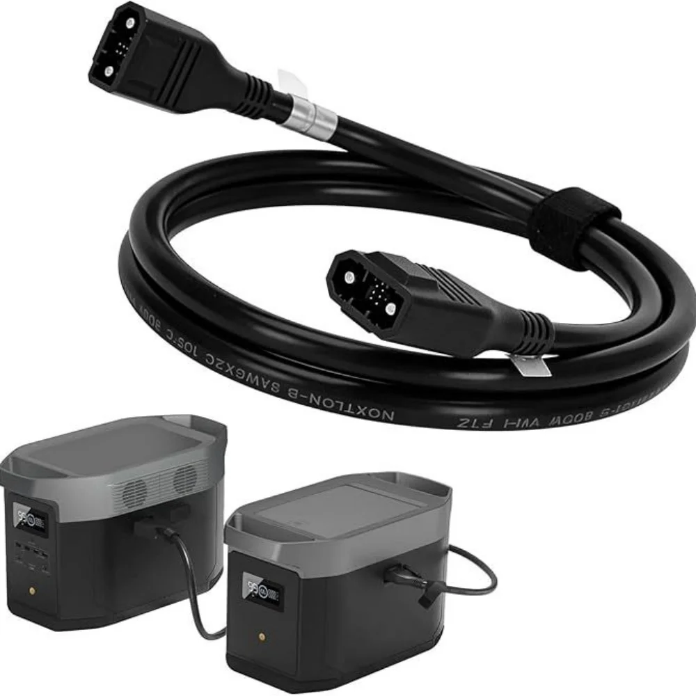 XT150 Straight Plug Extra Battery Extension Cable for EcoFlow Series Power Station Outdoor Emergency Power Backup Connection