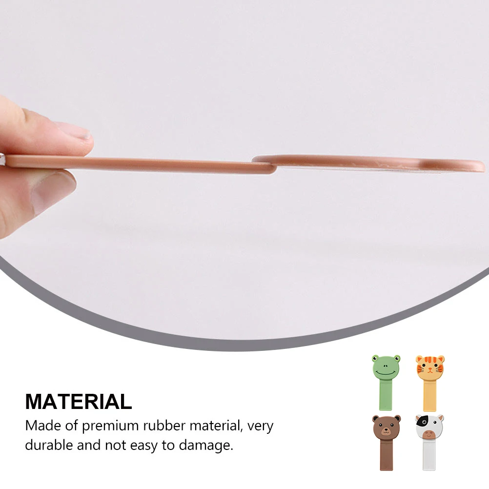 

4Pcs Toilet Seat Lifter Durable Creative Design Portable Easy Use Cartoon Pattern Toilet Cover Handle Practical Bathroom