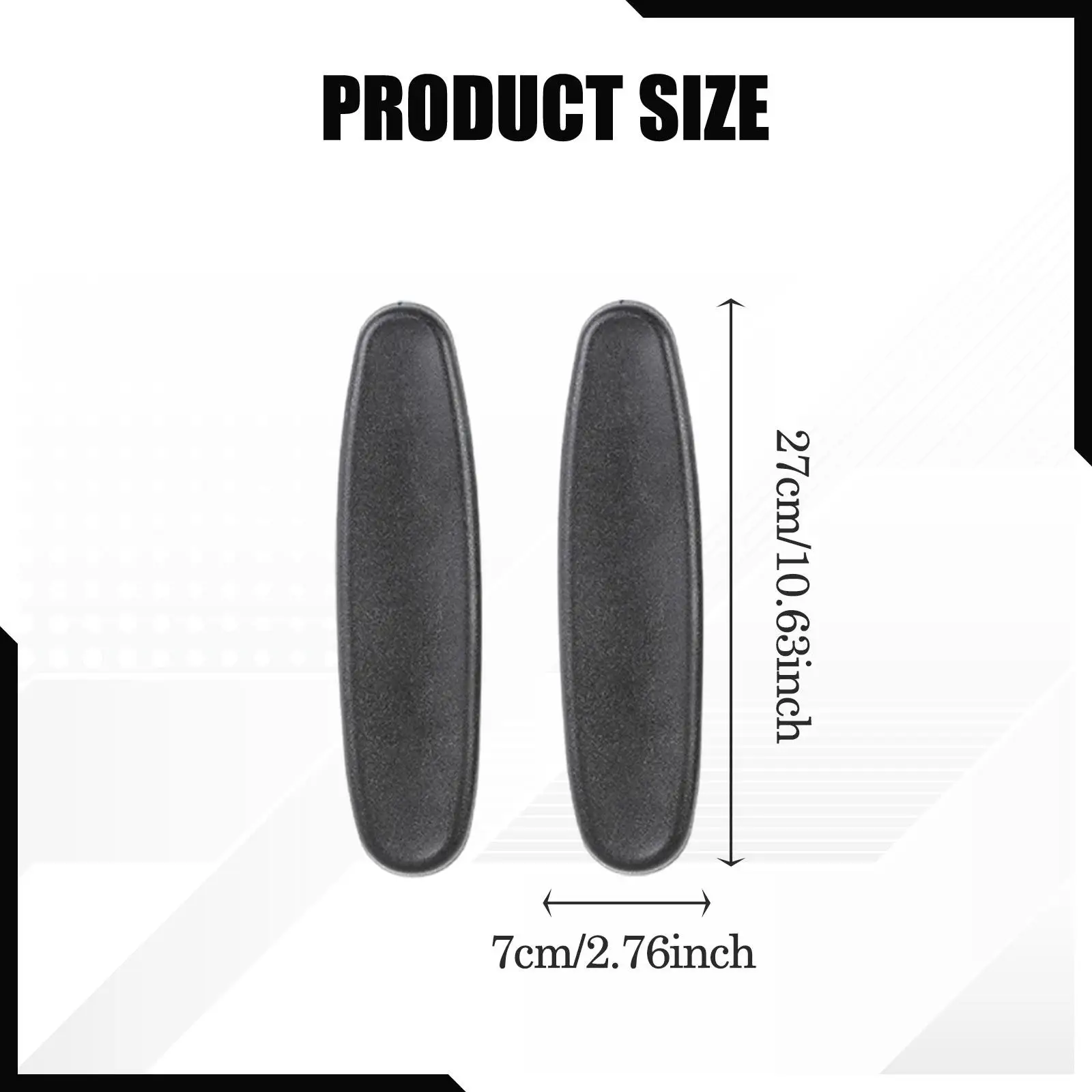 2x reposabrazos para silla de oficina, fácil de instalar, reposabrazos para silla de oficina