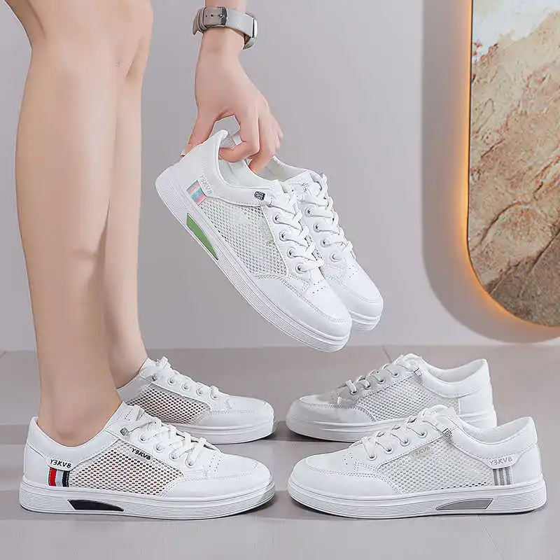 With Lacing Thick Sole Woman Brand Shoes Casual Super Cozy Summer Sneakers Sport Foot-wear Top Grade Caregiver