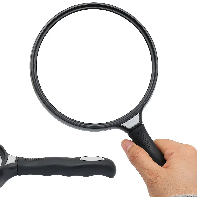 Large Lens 130 mm Handheld Magnifier 2.5X Magnifier Reading Map Newspaper Handle Magnifying Glass Jewelry Loupe Low Vision Aids