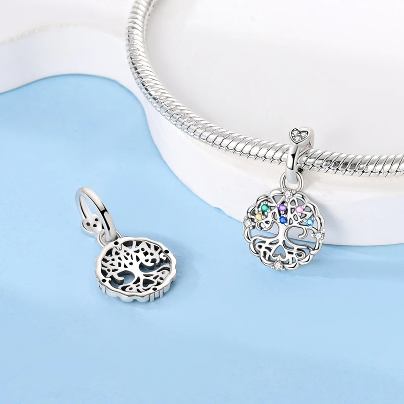 

925 Sterling Silver Charms Bead CZ Zircon Family Butterfly Dangle Fit Original Bracelet DIY Women Jewelry Gift