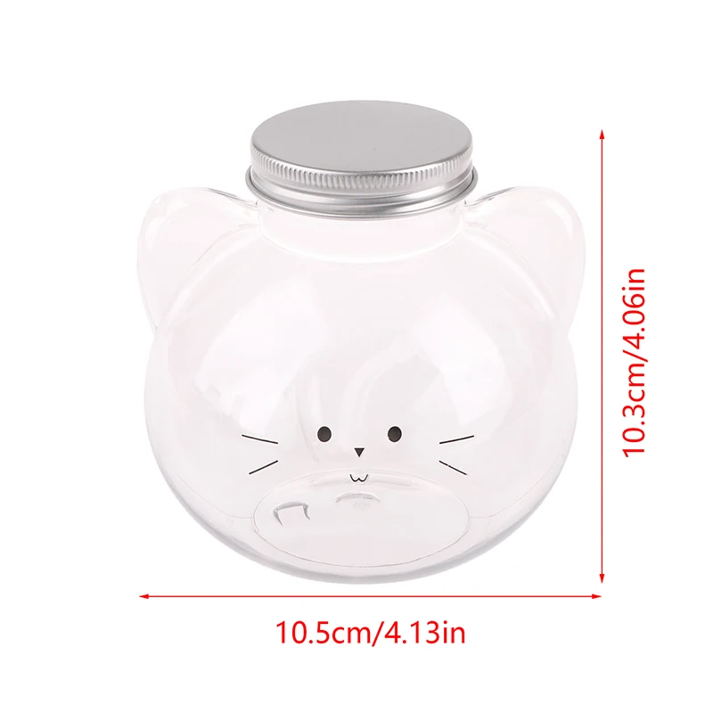 Botellas de agua con forma de gato, leche, té, café, jugo, taza portátil para beber, botella de bebida transparente para el hogar, sin BPA