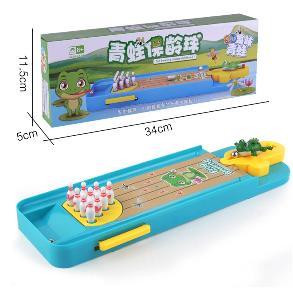 

Мини-набор для боулинга с героями мультфильмов, игрушки, настольная игра, лягушка, боулинг, детская игрушка, праздничный стол, интерактивные спортивные игры, развивающие подарки для детей