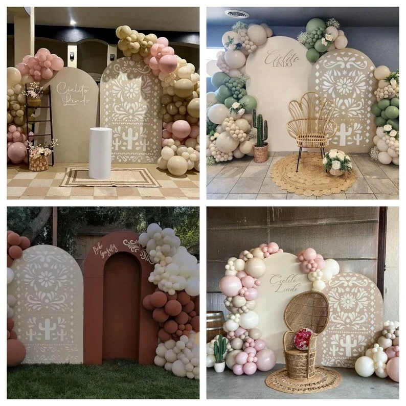 Mehofond Custom 2-Sided Mexican Cielito Lindo Wedding  Kids Birthday Party Baby Shower Covers Chiara Arch Decor Backdrop Photo