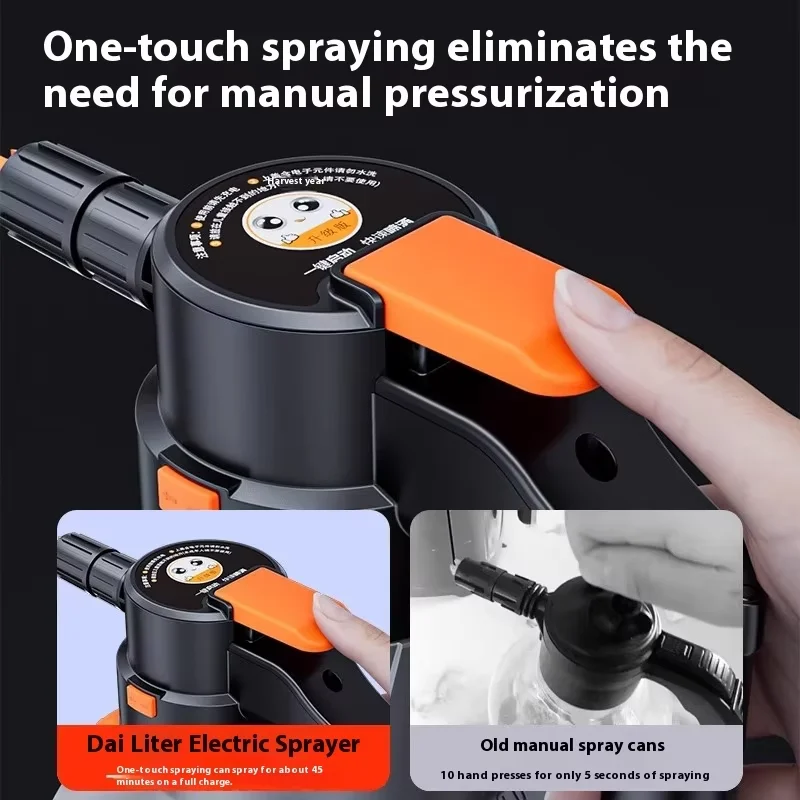 بخاخ رغوة كهربائي محمول احترافي 2 لتر مدفع رغوة الثلج بخاخ غسيل السيارات الآلي لغسيل السيارات قابل لإعادة الشحن #4